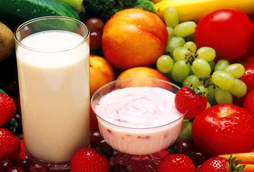 Comida lactovegetariana: alimentos de origen vegetal y lácteos.